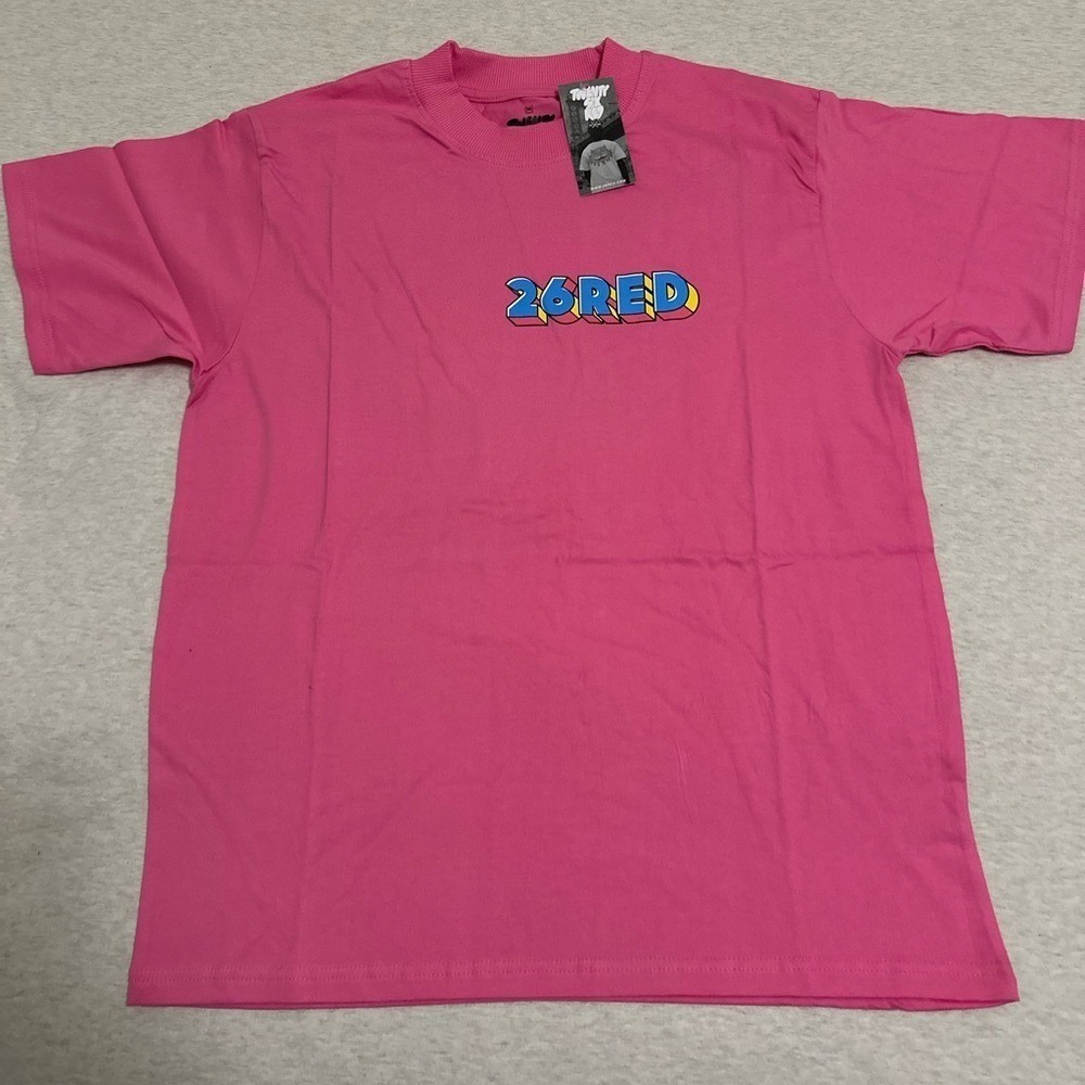 Twenty Six Red Bold Pink Men's‎ Tee with Graphic